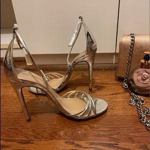 High Heel Sandals in Silver